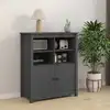 Image de vidaXL Sideboard Gris 83x41,5x100 cm Pin massif
