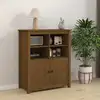 Image de vidaXL Sideboard brun miel 83x41,5x100 cm pin massif
