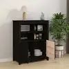 Image de vidaXL Sideboard Noir 83x41,5x100 cm Pin massif