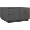 Image de vidaXL Table basse Gris 80x80x45 cm Pin massif