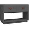 Image de vidaXL Armoire TV Gris 90x40x60 cm Pin massif