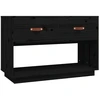 Image de vidaXL Armoire TV noire 90x40x60 cm pin massif