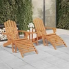 Image de vidaXL Chaises de jardin Adirondack avec repose-pieds 2 pcs. Bois massif acacia