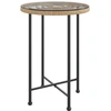 Image de vidaXL Table de salle à manger Ø55 cm verre trempé et acier