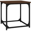 Image de vidaXL Table d'appoint brune imitation chêne 40x40x40 cm Matériau dérivé du bois