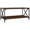 Image de vidaXL Table basse marron imitation chêne 100x50x45 cm Bois composite fer