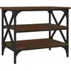 Image de vidaXL Table d'appoint marron imitation chêne 55x38x45 cm Matériau dérivé du bois
