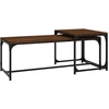 Image de vidaXL Tables basses 2 pcs. Brun imitation chêne Matériau dérivé du bois