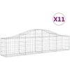 Image de vidaXL Gabions avec arc surélevé 11 pcs. 200x30x40/60 cm Fer galvanisé