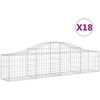 Image de vidaXL Gabions avec arc surélevé 18 pcs. 200x30x40/60 cm Fer galvanisé