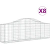 Image de vidaXL Gabions avec arc surélevé 8 pcs. 200x30x60/80 cm Fer galvanisé