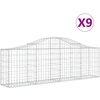 Image de vidaXL Gabions avec arc surélevé 9 pcs. 200x30x60/80 cm Fer galvanisé