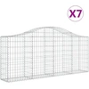 Image de vidaXL Gabions avec arc surélevé 7 pcs. 200x30x80/100 cm Fer galvanisé