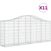 Image de vidaXL Gabions avec arc surélevé 11 pcs. 200x30x80/100cm Fer galvanisé
