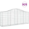 Image de vidaXL Gabions avec arc surélevé 25 pcs. 200x30x80/100cm Fer galvanisé