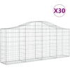 Image de vidaXL Gabions avec arc surélevé 30 pcs. 200x30x80/100cm Fer galvanisé