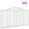 Image de vidaXL Gabions avec arc surélevé 11pcs. 200x30x100/120cm Fer galvanisé