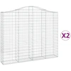 Image de vidaXL Gabions avec arc surélevé 2 pcs. 200x30x160/180cm Fer galvanisé