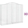 Image de vidaXL Gabions avec arc surélevé 3 pcs. 200x30x160/180cm Fer galvanisé
