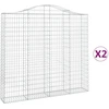 Image de vidaXL Gabions avec arc surélevé 2 pcs. 200x30x180/200cm Fer galvanisé