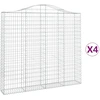 Image de vidaXL Gabions avec arc surélevé 4 pcs. 200x30x180/200cm Fer galvanisé