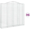 Image de vidaXL Gabions avec arc surélevé 6 pcs. 200x30x180/200cm Fer galvanisé
