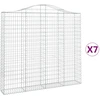 Image de vidaXL Gabions avec arc surélevé 7 pcs. 200x30x180/200cm Fer galvanisé