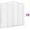 Image de vidaXL Gabions avec arc surélevé 8 pcs. 200x30x180/200cm Fer galvanisé