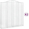 Image de vidaXL Gabions avec arc surélevé 2 pcs. 200x30x200/220cm Fer galvanisé