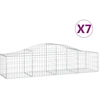 Image de vidaXL Gabions avec arc surélevé 7 pcs. 200x50x40/60 cm Fer galvanisé