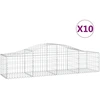 Image de vidaXL Gabions avec arc surélevé 10 pcs. 200x50x40/60 cm Fer galvanisé