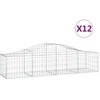 Image de vidaXL Gabions avec arc surélevé 12 pcs. 200x50x40/60 cm Fer galvanisé