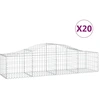Image de vidaXL Gabions avec arc surélevé 20 pcs. 200x50x40/60 cm Fer galvanisé