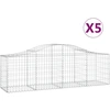 Image de vidaXL Gabions avec arc surélevé 5 pcs. 200x50x60/80 cm Fer galvanisé
