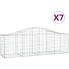 Image de vidaXL Gabions avec arc surélevé 7 pcs. 200x50x60/80 cm Fer galvanisé