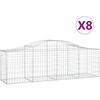 Image de vidaXL Gabions avec arc surélevé 8 pcs. 200x50x60/80 cm Fer galvanisé