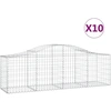 Image de vidaXL Gabions avec arc surélevé 10 pcs. 200x50x60/80 cm Fer galvanisé