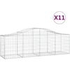 Image de vidaXL Gabions avec arc surélevé 11 pcs. 200x50x60/80 cm Fer galvanisé