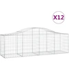 Image de vidaXL Gabions avec arc surélevé 12 pcs. 200x50x60/80 cm Fer galvanisé