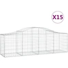 Image de vidaXL Gabions avec arc surélevé 15 pcs. 200x50x60/80 cm Fer galvanisé