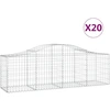 Image de vidaXL Gabions avec arc surélevé 20 pcs. 200x50x60/80 cm Fer galvanisé
