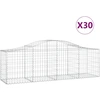 Image de vidaXL Gabions avec arc surélevé 30 pcs. 200x50x60/80 cm Fer galvanisé