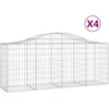 Image de vidaXL Gabions avec arc surélevé 4 pcs. 200x50x80/100 cm Fer galvanisé