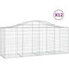 Image de vidaXL Gabions avec arc surélevé 12 pcs. 200x50x80/100cm Fer galvanisé