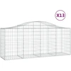 Image de vidaXL Gabions avec arc surélevé 13 pcs. 200x50x80/100cm Fer galvanisé
