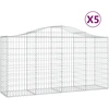 Image de vidaXL Gabions avec arc surélevé 5 pcs. 200x50x100/120cm Fer galvanisé