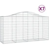 Image de vidaXL Gabions avec arc surélevé 7 pcs. 200x50x100/120cm Fer galvanisé