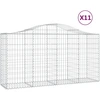Image de vidaXL Gabions avec arc surélevé 11 pcs 200x50x100/120cm Fer galvanisé