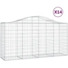 Image de vidaXL Gabions avec arc surélevé 14 pcs 200x50x100/120cm Fer galvanisé