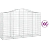 Image de vidaXL Gabions avec arc surélevé 6 pcs. 200x50x120/140cm Fer galvanisé